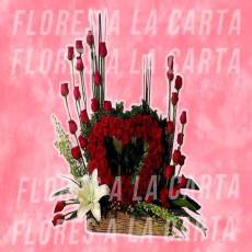 Corazon de Rosas de Florerias en el DF